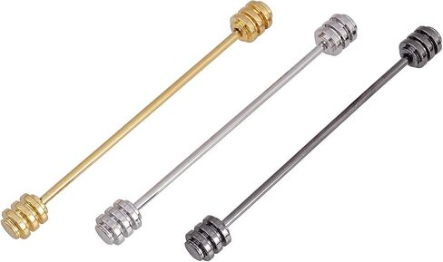 YYBONNIE 3PCS Screw Design Men's Collar Bar Pins Shirts Tie Pins Necktie Pin Lapel Stick Collar Brooch in Saudi Arabia
