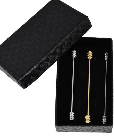 YYBONNIE 3PCS Screw Design Men's Collar Bar Pins Shirts Tie Pins Necktie Pin Lapel Stick Collar Brooch in Saudi Arabia