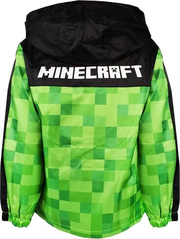 Minecraft Boys Jacket Waterproof Hoodie Creeper Fleece Lined Raincoat in Saudi Arabia