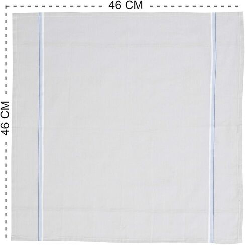 Caruso Italy Men's Premium 100% Pure Cotton Handkerchief Colored Border - (46x46 cm) in Saudi Arabia