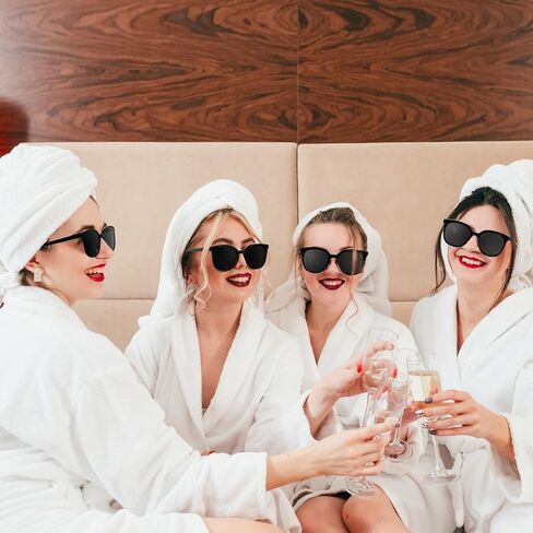 Toulite 12 Pcs Plush Robes for Women Soft Warm Fleece Bathrobe Bridesmaids Robe Set with Towel Sunglasses for Wedding Party in Saudi Arabia