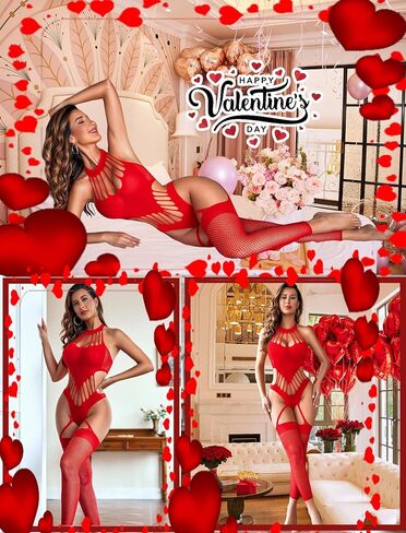 ملابس داخلية نسائية من Avidlove شبكة صيد السمك من شبكة صيد السمك، قميص بيبي دول بدون قدم لكامل الجسم من شبكة صيد السمك in Saudi Arabia
