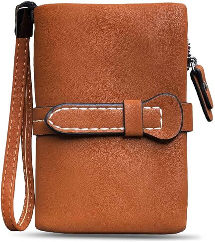 AOXONEL Women's Small Bifold Leather wallet Rfid blocking Ladies Wristlet with Card holder id window Coin Purse in Kuwait