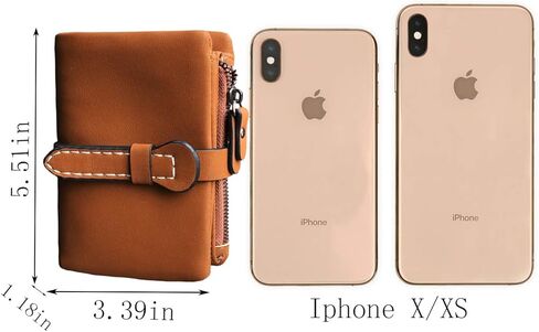 AOXONEL Women's Small Bifold Leather wallet Rfid blocking Ladies Wristlet with Card holder id window Coin Purse in Kuwait