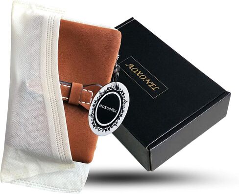 AOXONEL Women's Small Bifold Leather wallet Rfid blocking Ladies Wristlet with Card holder id window Coin Purse in Kuwait