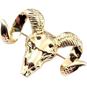 يوشوبي مجموعة زينة بتصميم جمجمة رام وجمجمة رام، دبوس عتيق للرجال بدلة زفاف وقميص بروش دبوس بروش للرجال، اكسسوارات ازياء رام، مجموعات زينة جمجمة رام، مجموعات حلية, 4.6x3.2CM, معدن in Kuwait