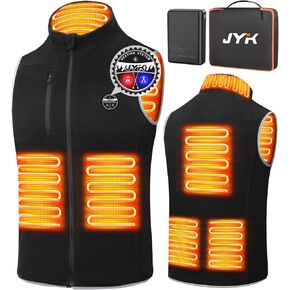 سترة JYK للرجال من الصوف القطبي مع بطارية 10000 مللي أمبير 7.4V2A، 6 مناطق تسخين in Kuwait