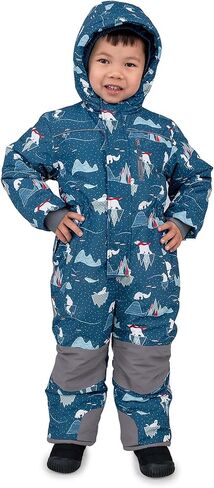 بدلة ثلج معزولة مقاومة للماء من JAN & JUL، معطف تزلج منتفخ دافئ للأطفال الصغار in Kuwait