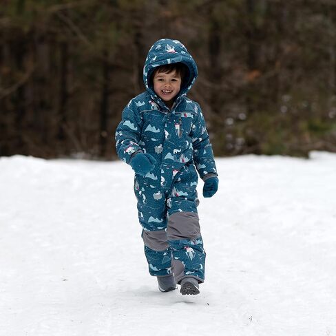 بدلة ثلج معزولة مقاومة للماء من JAN & JUL، معطف تزلج منتفخ دافئ للأطفال الصغار in Kuwait