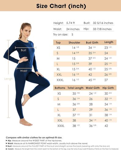 ملابس داخلية حرارية للنساء من JTANIB، طبقة أساسية مبطنة بالصوف، ملابس داخلية طويلة فائقة النعومة للطقس البارد in Kuwait