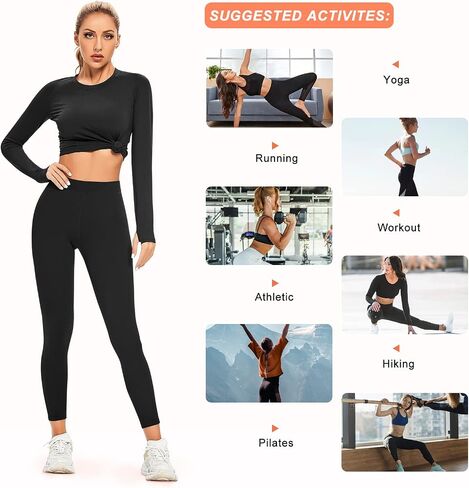 Women Fleece Lined Thermal Leggings High Waist Winter Athletic Base Layer Bottoms Warm Compression Leggings Pants in Saudi Arabia