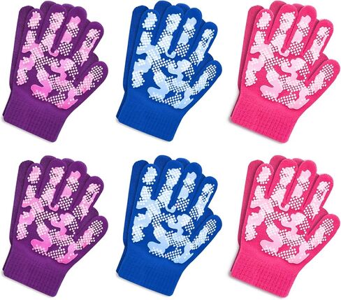 Evridwear Boys Girls Magic Stretch Gripper Gloves 6 Pairs Assortment, Kids Winter Warm Gloves Children in Saudi Arabia