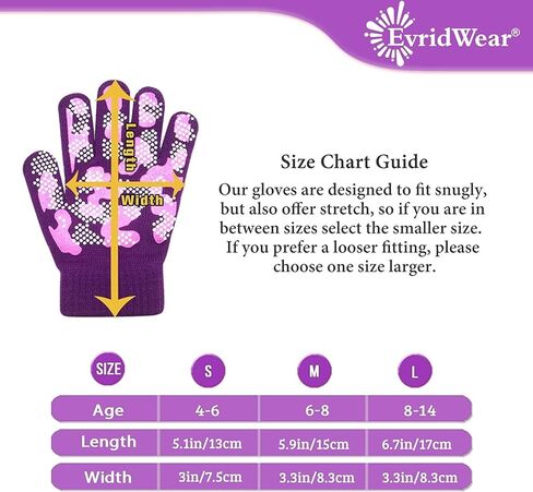 Evridwear Boys Girls Magic Stretch Gripper Gloves 6 Pairs Assortment, Kids Winter Warm Gloves Children in Saudi Arabia