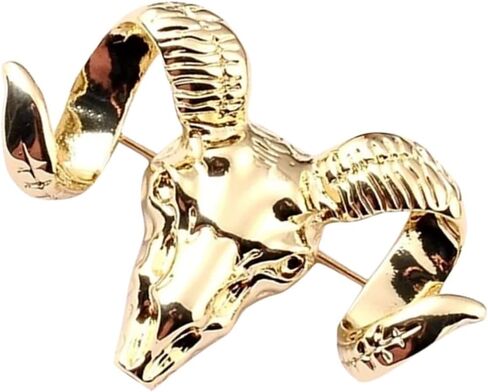 يوشوبي مجموعة زينة بتصميم جمجمة رام وجمجمة رام، دبوس عتيق للرجال بدلة زفاف وقميص بروش دبوس بروش للرجال، اكسسوارات ازياء رام، مجموعات زينة جمجمة رام، مجموعات حلية, 4.6x3.2CM, معدن in Kuwait