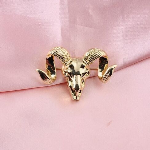 يوشوبي مجموعة زينة بتصميم جمجمة رام وجمجمة رام، دبوس عتيق للرجال بدلة زفاف وقميص بروش دبوس بروش للرجال، اكسسوارات ازياء رام، مجموعات زينة جمجمة رام، مجموعات حلية, 4.6x3.2CM, معدن in Kuwait