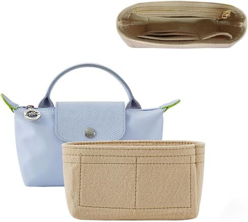 Chispee Bag Organizer for Longchamp Small Tote Bag Timid Bag Storage & Finishing Inner Bag Liner Handbags Insert Organizer fit Mini Size in Saudi Arabia