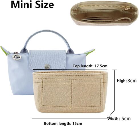 Chispee Bag Organizer for Longchamp Small Tote Bag Timid Bag Storage & Finishing Inner Bag Liner Handbags Insert Organizer fit Mini Size in Saudi Arabia