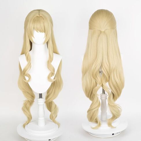 شعر مستعار UTIEHD Anime Cosplay، شعر مستعار Genshin Impact، مع قبعتين شعر مستعار، للهالوين، الحفلات وما إلى ذلك. (Wanderer/Scaramouche Cosplay) in Saudi Arabia