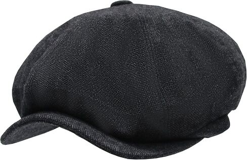 YOFARCHOY قبعات موزع الصحف للرجال والنساء الكلاسيكية 8 لوحة قبعة مسطحة Peaky نمط الأيرلندية قبعة غاتسبي قبعة البيريه الصوف مزيج تويد in Kuwait