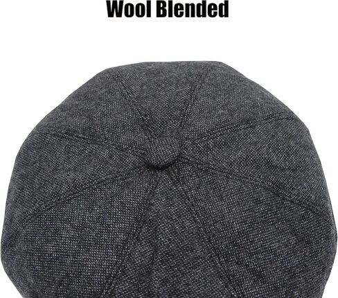 YOFARCHOY قبعات موزع الصحف للرجال والنساء الكلاسيكية 8 لوحة قبعة مسطحة Peaky نمط الأيرلندية قبعة غاتسبي قبعة البيريه الصوف مزيج تويد in Kuwait