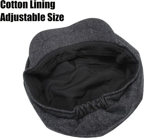 YOFARCHOY قبعات موزع الصحف للرجال والنساء الكلاسيكية 8 لوحة قبعة مسطحة Peaky نمط الأيرلندية قبعة غاتسبي قبعة البيريه الصوف مزيج تويد in Kuwait