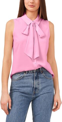 CeCe Sleeveless Bow Blouse in Saudi Arabia