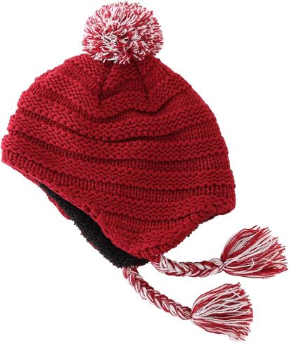 Home Prefer Toddler Girls Boys Sherpa Lined Knit Kids Hat with Earflap Winter Hat in Saudi Arabia