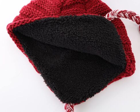 Home Prefer Toddler Girls Boys Sherpa Lined Knit Kids Hat with Earflap Winter Hat in Saudi Arabia