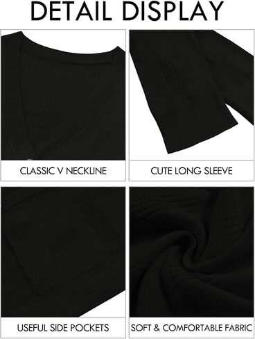 Girls Cardigans Kids Fashion Open Front Long Sleeve Knit Sweaters Outerwear with Pockets 5-14 Years in Saudi Arabia