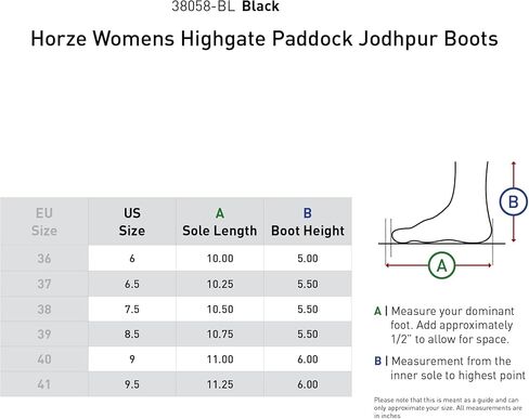 HORZE Highgate Women's Equestrian Leather Paddock Boots with Grippy Soles in Saudi Arabia