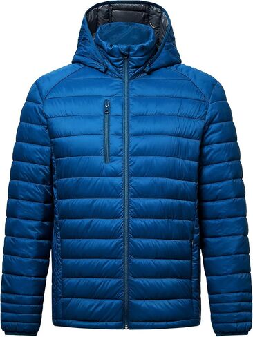 fit space Men's Insulated Synthetic Down Puffer Jacket Winter Warm Coat Quilted Water Resistant Packable Hiking Camping in Saudi Arabia