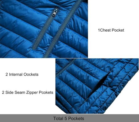 fit space Men's Insulated Synthetic Down Puffer Jacket Winter Warm Coat Quilted Water Resistant Packable Hiking Camping in Saudi Arabia