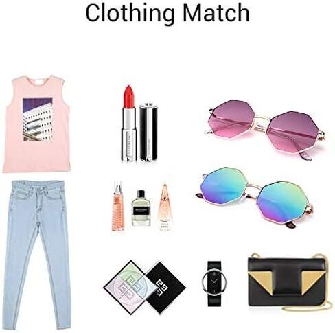 PINGLAS Hipster Polygon Oversized Sunglasses For Women Delicate Metal Frame Candy Color UV400 Lens in Saudi Arabia