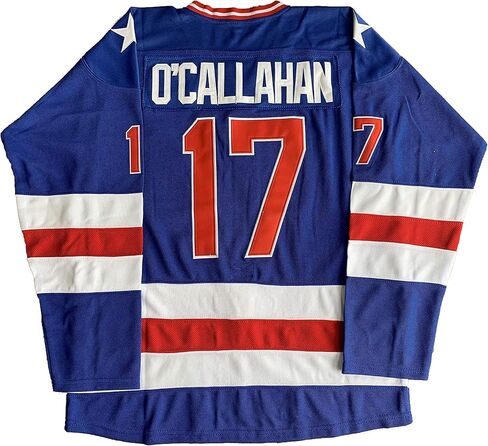 1980 USA Olympic Hockey #21 Mike Eruzione #17 O'Callahan #30 Jim Craig Miracle On Ice USA Jersey أبيض أزرق in Kuwait