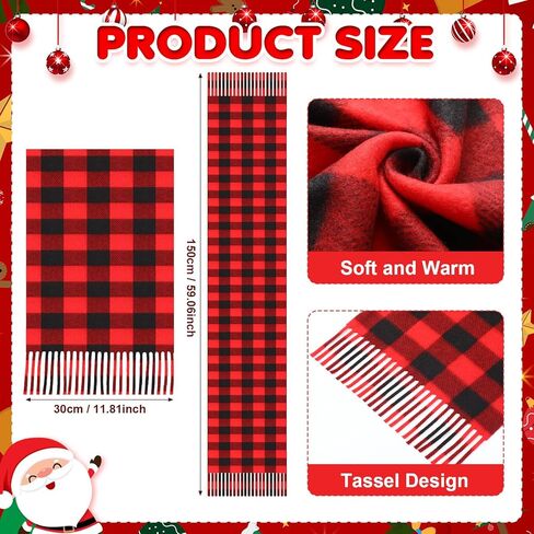 Cozypower 150 Pcs Winter Fleece Scarves Bulk Warm Scarf for Women Men, Soft Plaid Neck Scarf Donation for Homeless, Unisex in Saudi Arabia