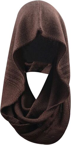 Winter Soft Pullover Knit Infinity Scarf Beanie Hoodie Scarf in Kuwait