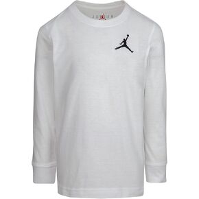 تي شيرت Jumpman Air مطرز بأكمام طويلة من جوردن (للأطفال الصغار) أبيض 6 (طفل صغير) in Saudi Arabia