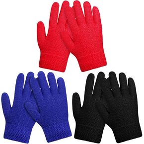 قفازات ONESING Kids Knit - قفازات قابلة للتمدد للأولاد والبنات في الشتاء، قفازات أصابع صلبة للأطفال in Kuwait