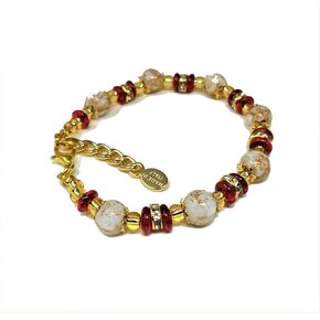 سوار Sospiri Venezia للسيدات 7 خرز زجاجي قطر 0,3 بوصة سوار أصلي من زجاج مورانو هدية فكرة هدية صنع في إيطاليا معتمد in Kuwait