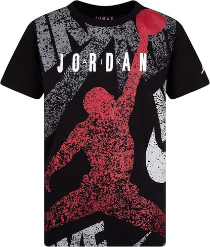 Jordan Boy's JM Distress Tee (Big Kids) Black SM (8 Big Kid) in Saudi Arabia