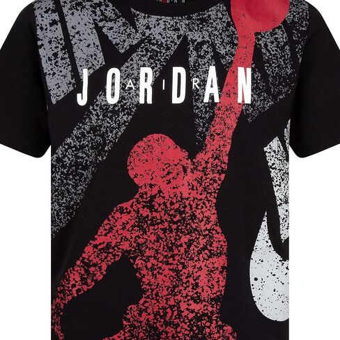 Jordan Boy's JM Distress Tee (Big Kids) Black SM (8 Big Kid) in Saudi Arabia