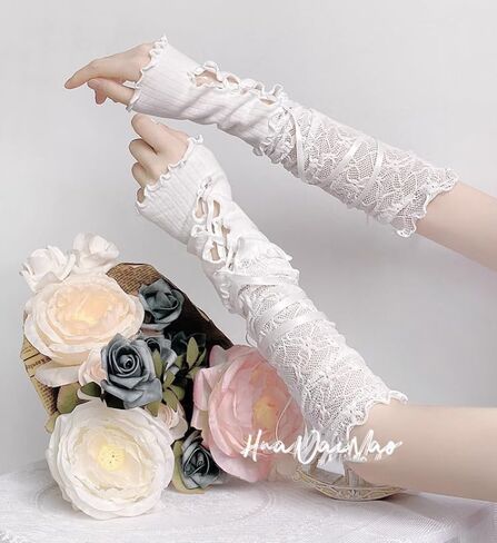 وظيفة فاسق القوطية أصابع الذراع قفاز كم الأصفاد بارد أسود الهيب هوب تدفئة الذراع الشمس واقية لزي ركوب الدراجات in Kuwait