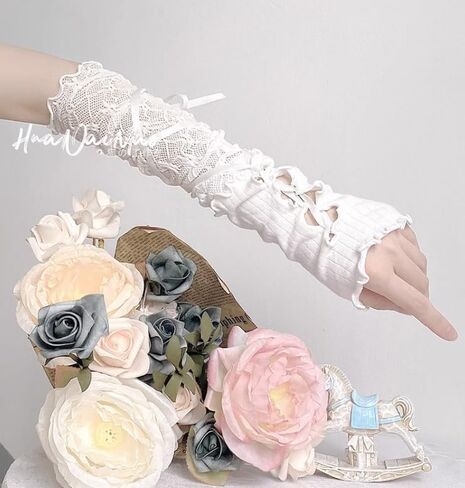 وظيفة فاسق القوطية أصابع الذراع قفاز كم الأصفاد بارد أسود الهيب هوب تدفئة الذراع الشمس واقية لزي ركوب الدراجات in Kuwait