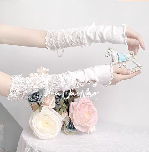 وظيفة فاسق القوطية أصابع الذراع قفاز كم الأصفاد بارد أسود الهيب هوب تدفئة الذراع الشمس واقية لزي ركوب الدراجات in Kuwait