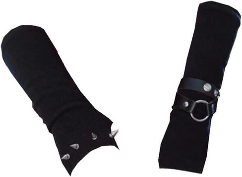 وظيفة فاسق القوطية أصابع الذراع قفاز كم الأصفاد بارد أسود الهيب هوب تدفئة الذراع الشمس واقية لزي ركوب الدراجات in Kuwait
