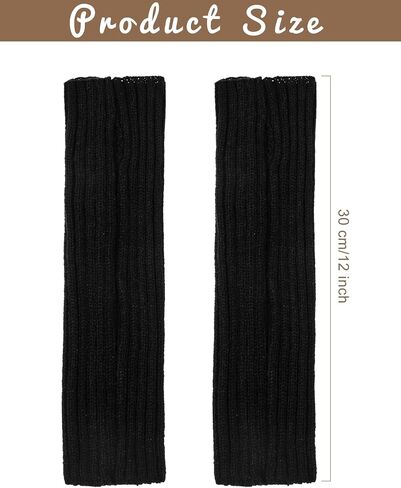 Suhine 18 Pairs Fingerless Arm Warmers Cable Knit Winter Fingerless Gloves Winter Arm Sleeve with Thumb Hole for Women in Saudi Arabia