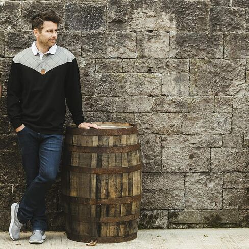 Guinness Heritage Charcoal and Black Rugby Jersey Long Sleeve Rugby Shirts for Men | Mens Ireland Polo Jerseys in Saudi Arabia