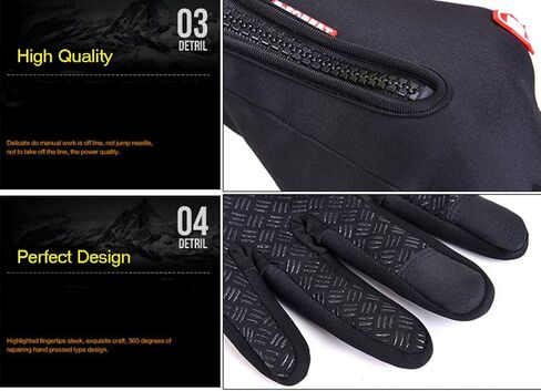 B-Forest Lyna Winter Gloves for Men Women Waterproof Touch Screen Full Fingers Bicycle Gloves for Running Cycling Driving Hiking Climbing in Kuwait