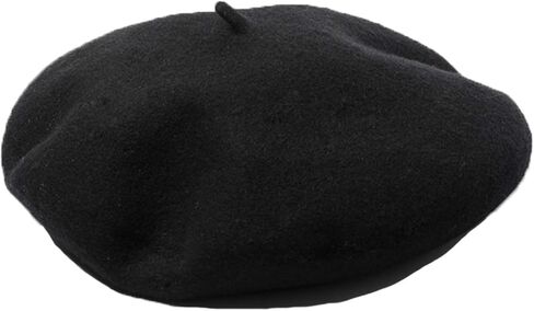 قبعة بيريه فرنسية من الصوف بلون سادة للرجال من الجنسين من JOYHY in Kuwait