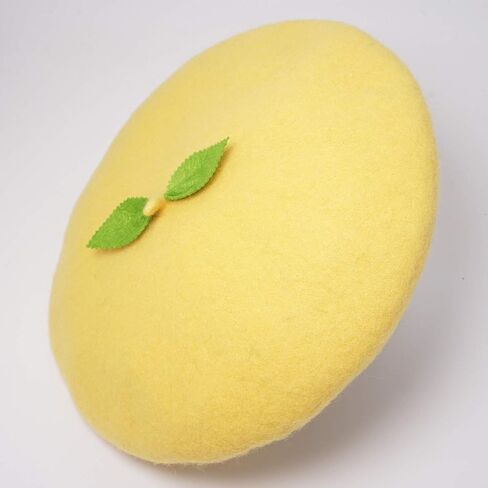 Kawaii Handmade Cartoon Beret Hat Green Leaves Fruit Cosplay Vintage Lolita Mori Girl Wool Cap Gift in Saudi Arabia